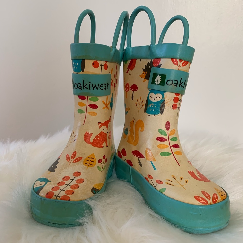 Kids Loop Handle Rain Boots- great condition!